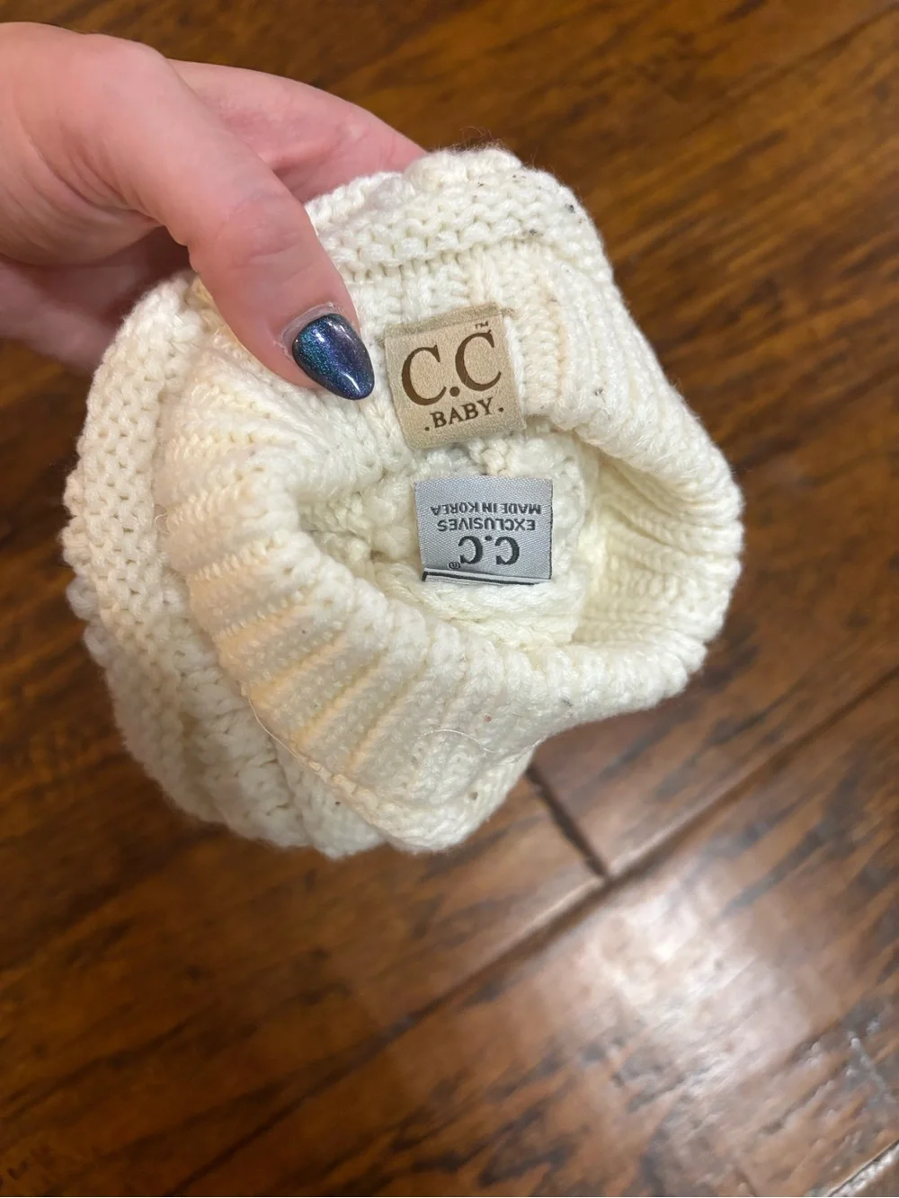 C.C Cream Double Pom Pom Knit Beanie for Kids